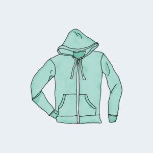 Zippered hoodie for men and women in various colors, perfect for casual wear and layering in any season
